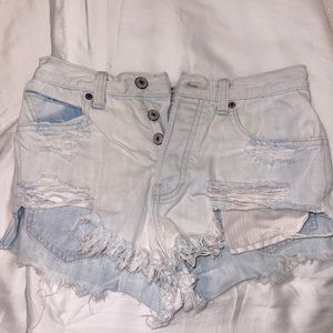 Abercrombie & Finch Light Washed Jean Shorts